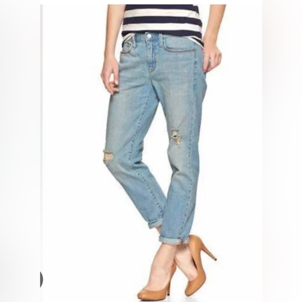 GAP Jeans 1969 Sexy Boyfriend Jeans size 28 Cayman Denim Selvedge distressed